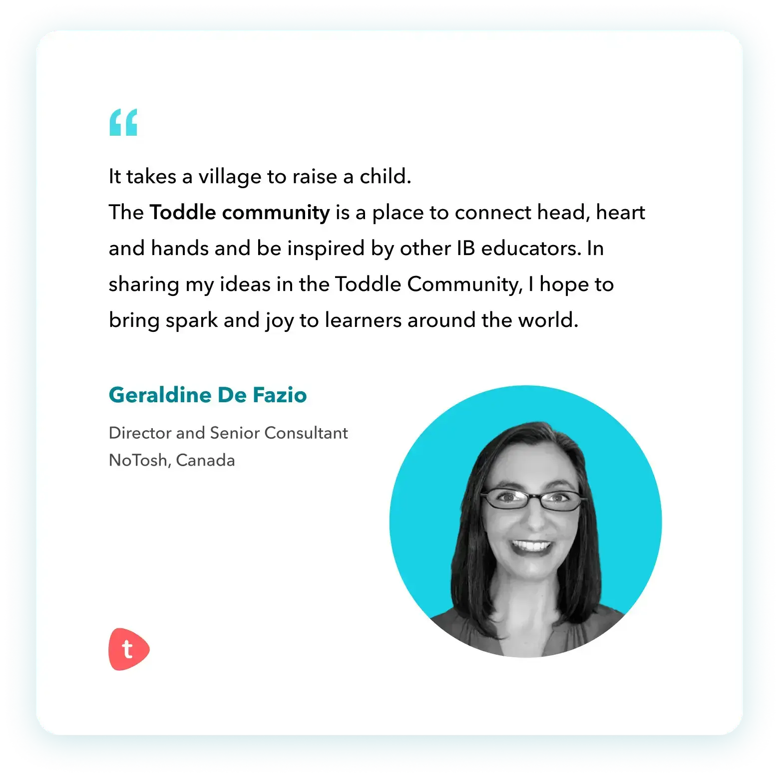 Geraldine De Fazio testimonial about Toddle