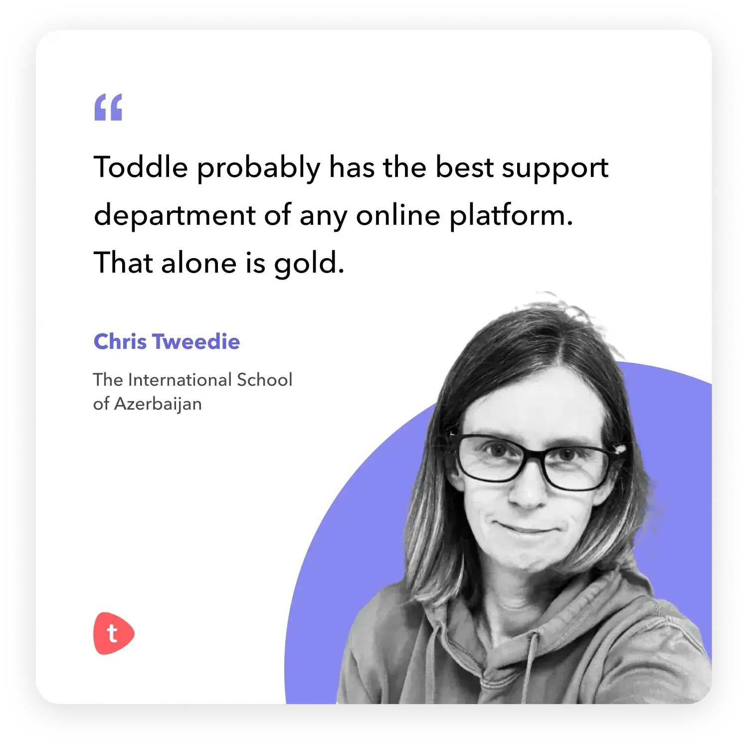 Chris Tweedie from The International School of Azerbaijan, testimonial about Toddle