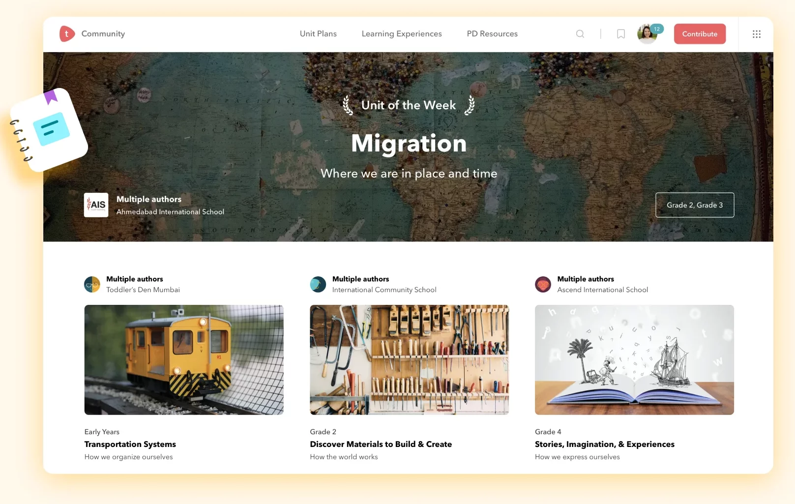 Sneak peak into the Toddle community that is a library of prebuilt unit plans, guides and experiences shared by educators