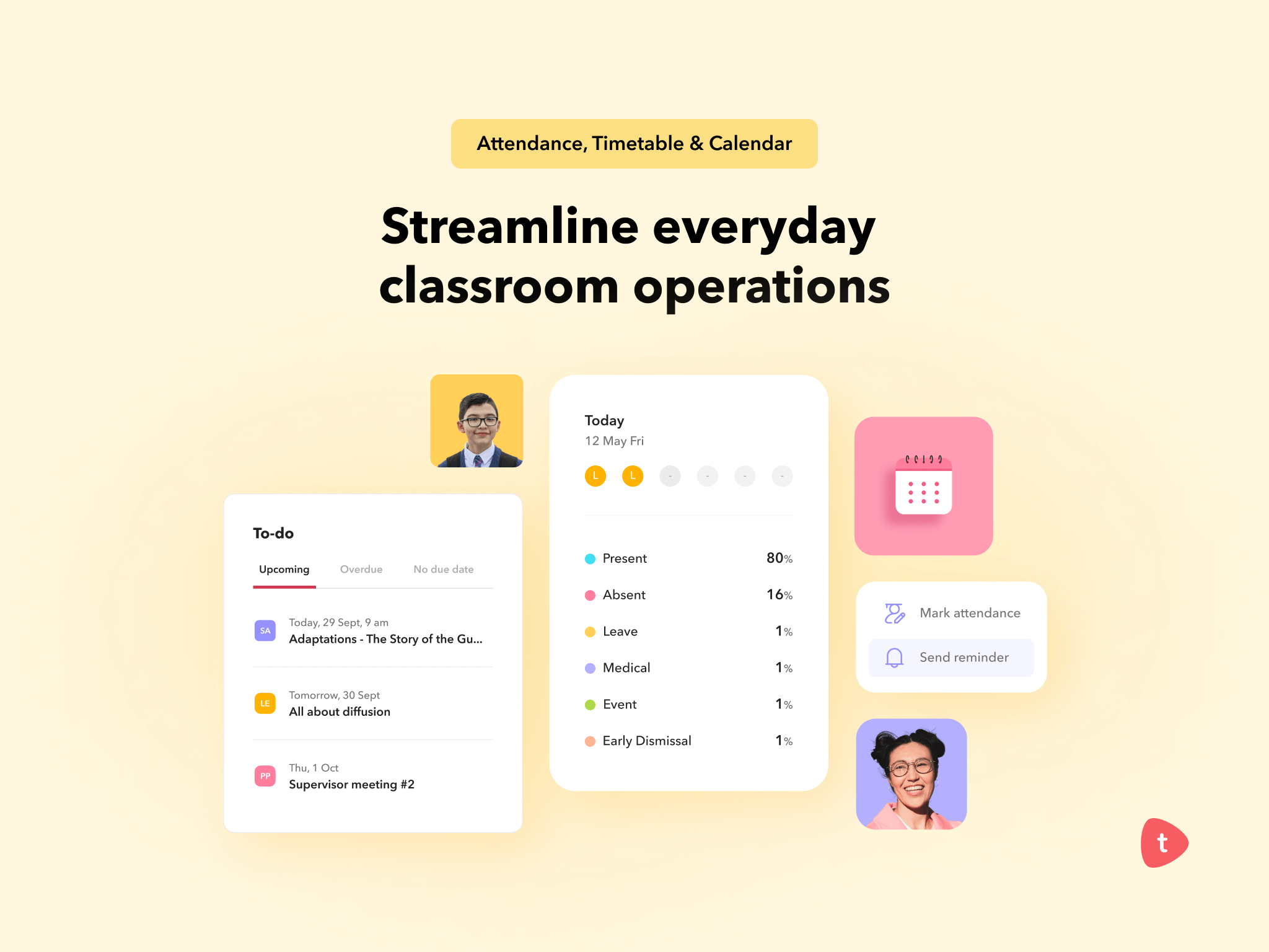 Attendance, Timetable, and Calendar Management for K12 Schools
