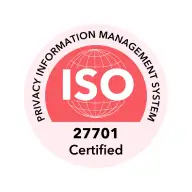 ISO 27701 Certified logo